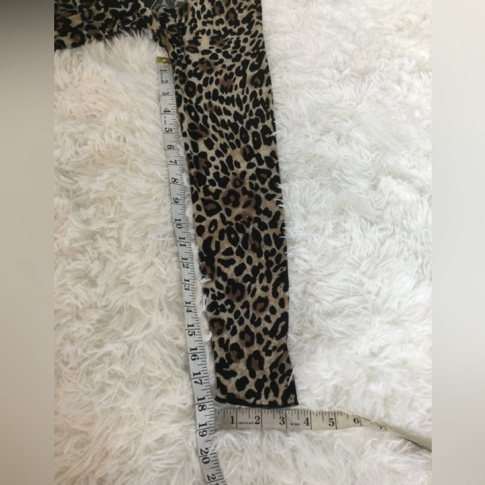 Just Polly New York animal print long sleeve cropped top Woman’s XL - Picture 8 of 11